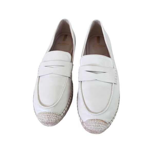 Sam Edelman Kai Espadrille Flat Loafer in Modern Ivory Leather 9 - Picture 2 of 9